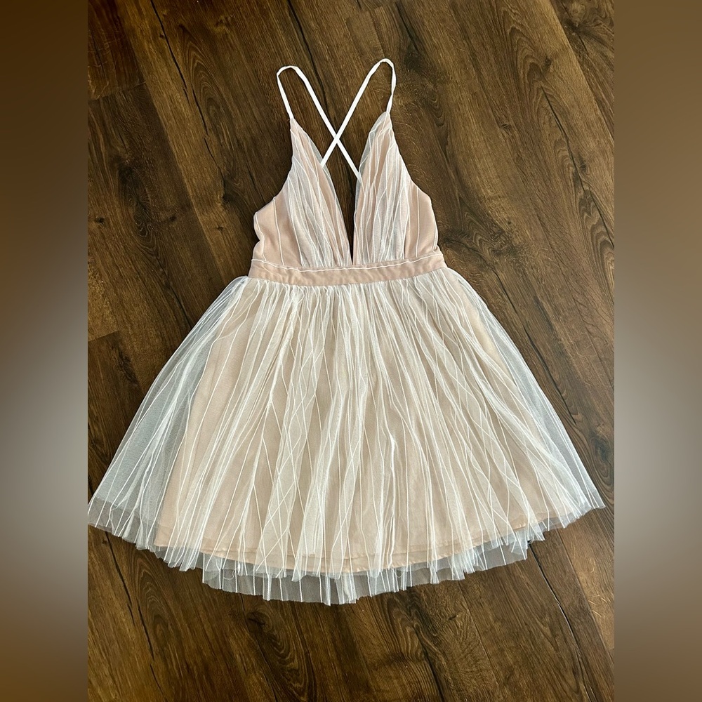 Light Pink Lace Mini Dress